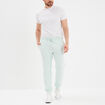 Pantalon jogging droit molleton vert pastel homme