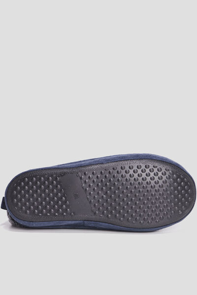 Chaussons emboîtant à col bleu homme