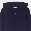 Sweat &agrave; capuche zipp&eacute; bleu marine fille