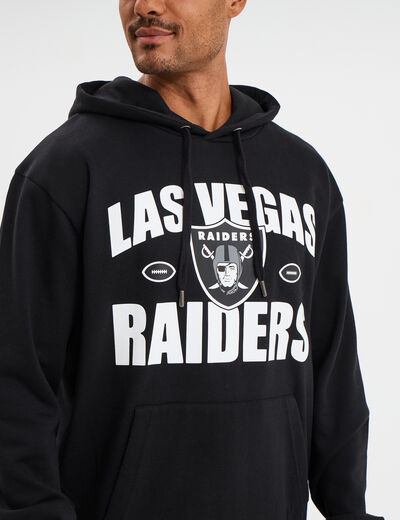 Sweat hoodie 1 poche à capuche NFL noir homme