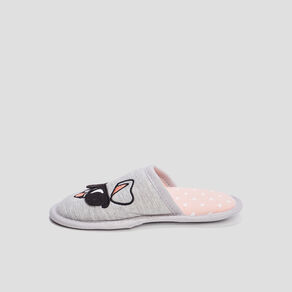 Chaussons mules gris fille