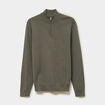 Pull camionneur manches longues vert kaki homme
