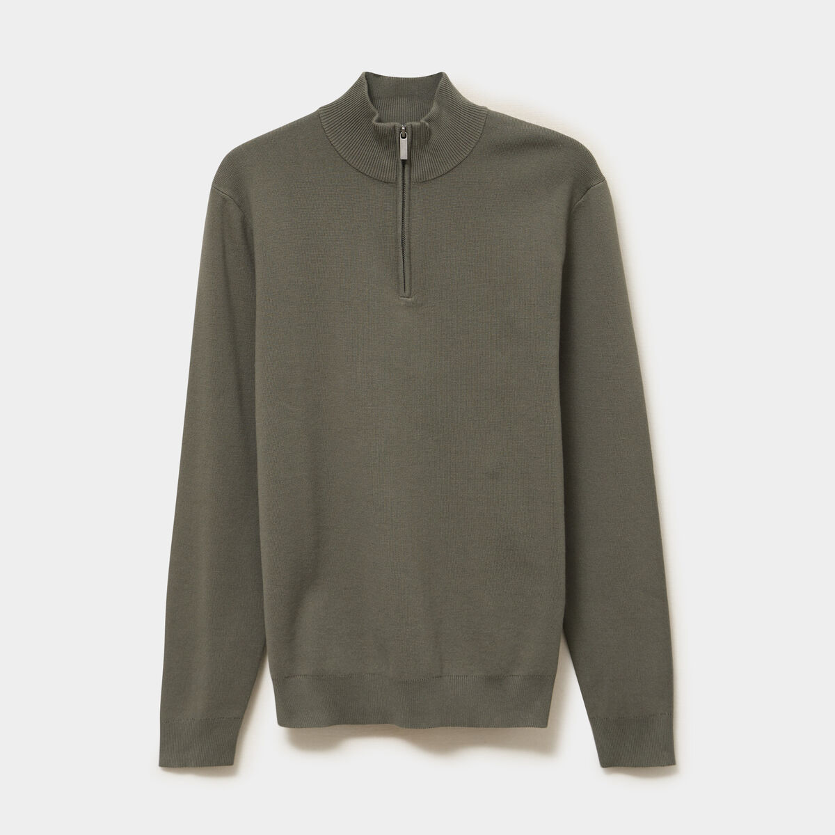 Pull camionneur manches longues vert kaki homme