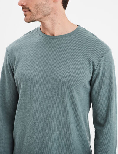 Ensemble pyjama manches longues 2 pièces vert homme