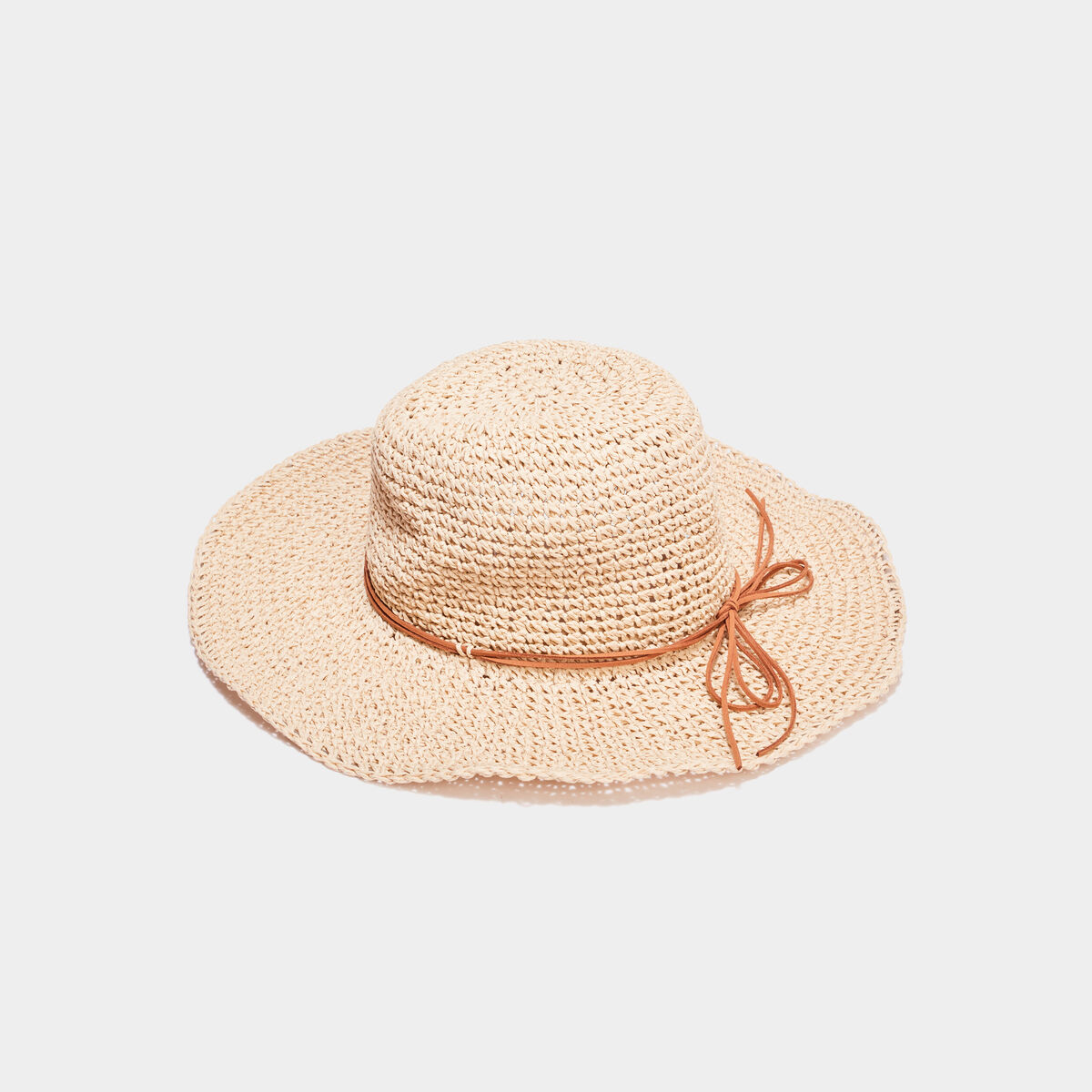 Chapeau de paille tress&eacute; sable femme