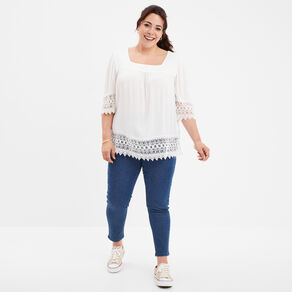 Blouse manches courtes blanc femme grande taille