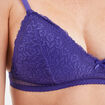 Soutien-gorge dentelle sans armatures violet foncé femme