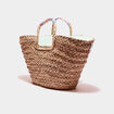Sac panier tressé vert clair femme