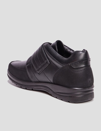 Bottines montantes &agrave; scratchs noir homme