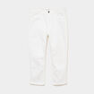 Pantalon capri slim twill 5 poches blanc femme