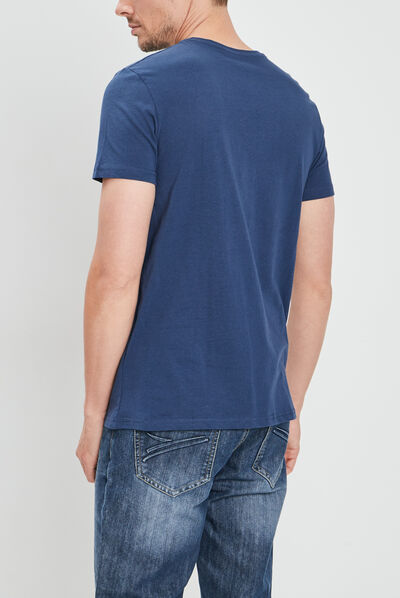 T-shirt manches courtes bleu homme