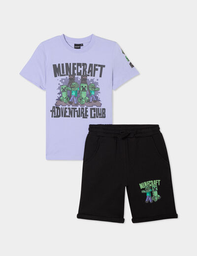 Ensemble t-shirt et short Minecraft multicolore garçon