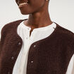 Veste sans manches effet polaire marron fonc&eacute; femme