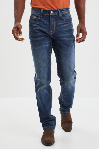Jeans regular stretch 5 poches Creeks denim stone homme