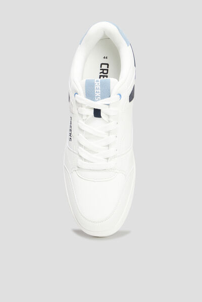 Tennis basses à lacets Creeks Tebo blanc homme