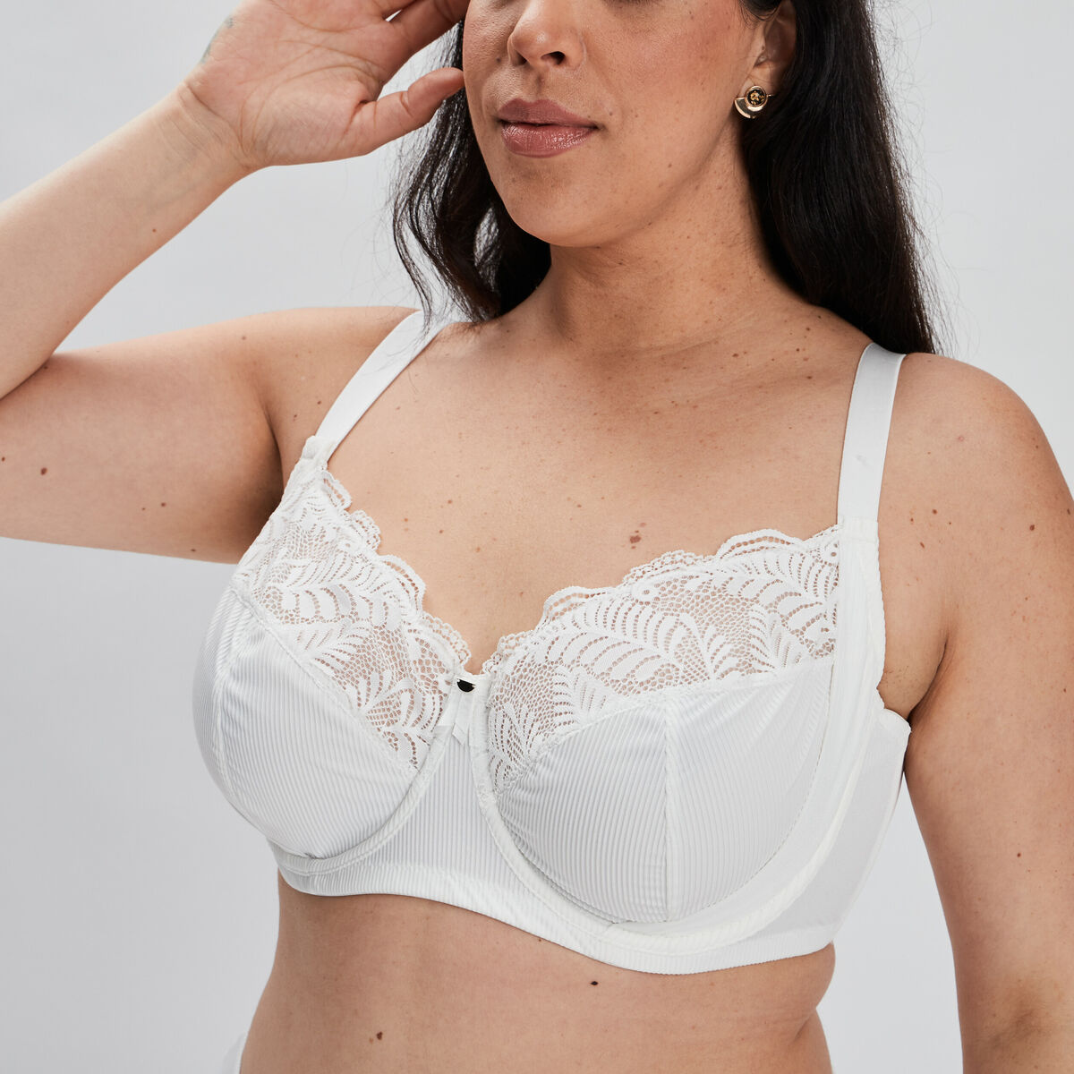 Soutien-gorge embo&icirc;tant microfibre blanc femme grande taille
