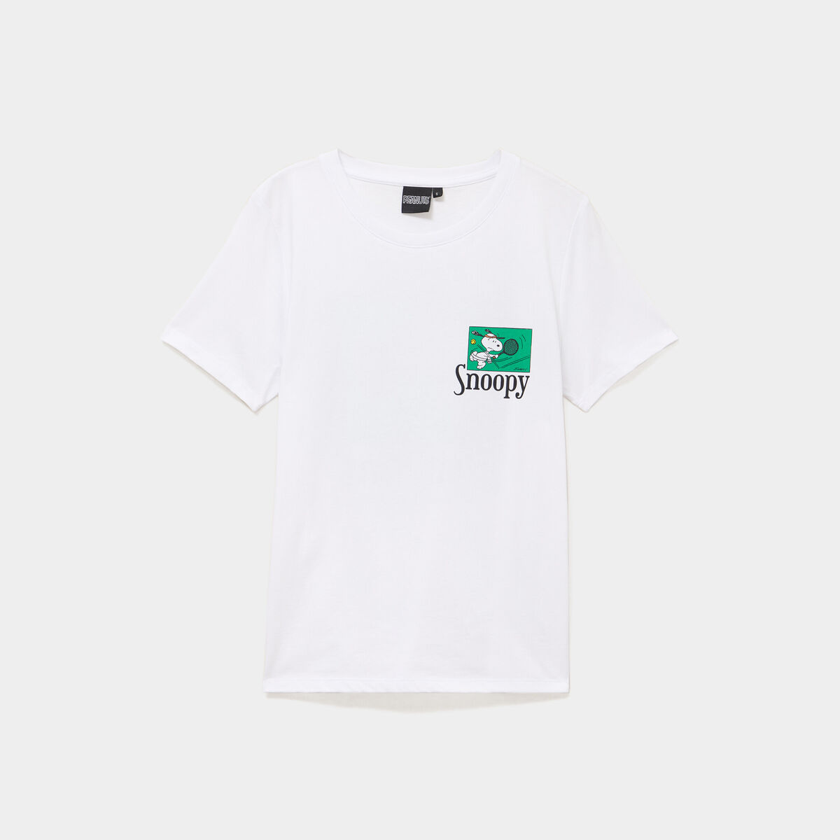 T-shirt manches courtes coton Snoopy blanc femme