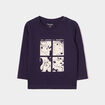 T-shirt épaule boutonnée manches longues bleu marine bébé garçon