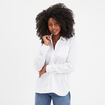 Chemise manches longues 1 poche coton blanc femme