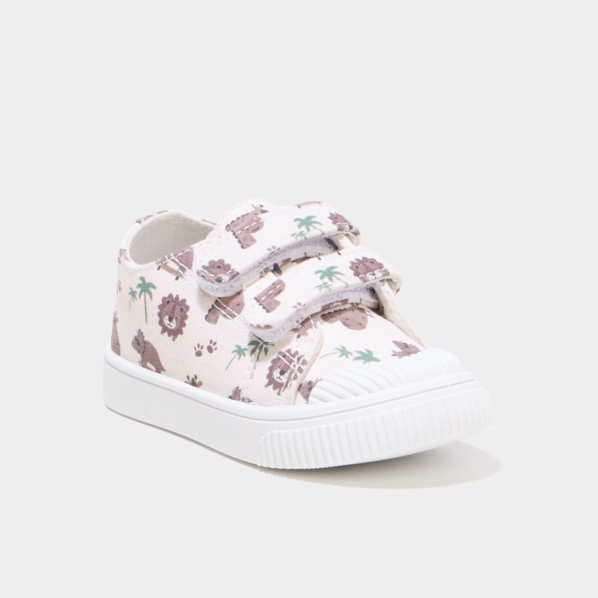 Tennis basses en toile semelle souple sable b&eacute;b&eacute; fille