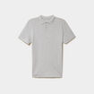 Polo en coton manches courtes gris homme