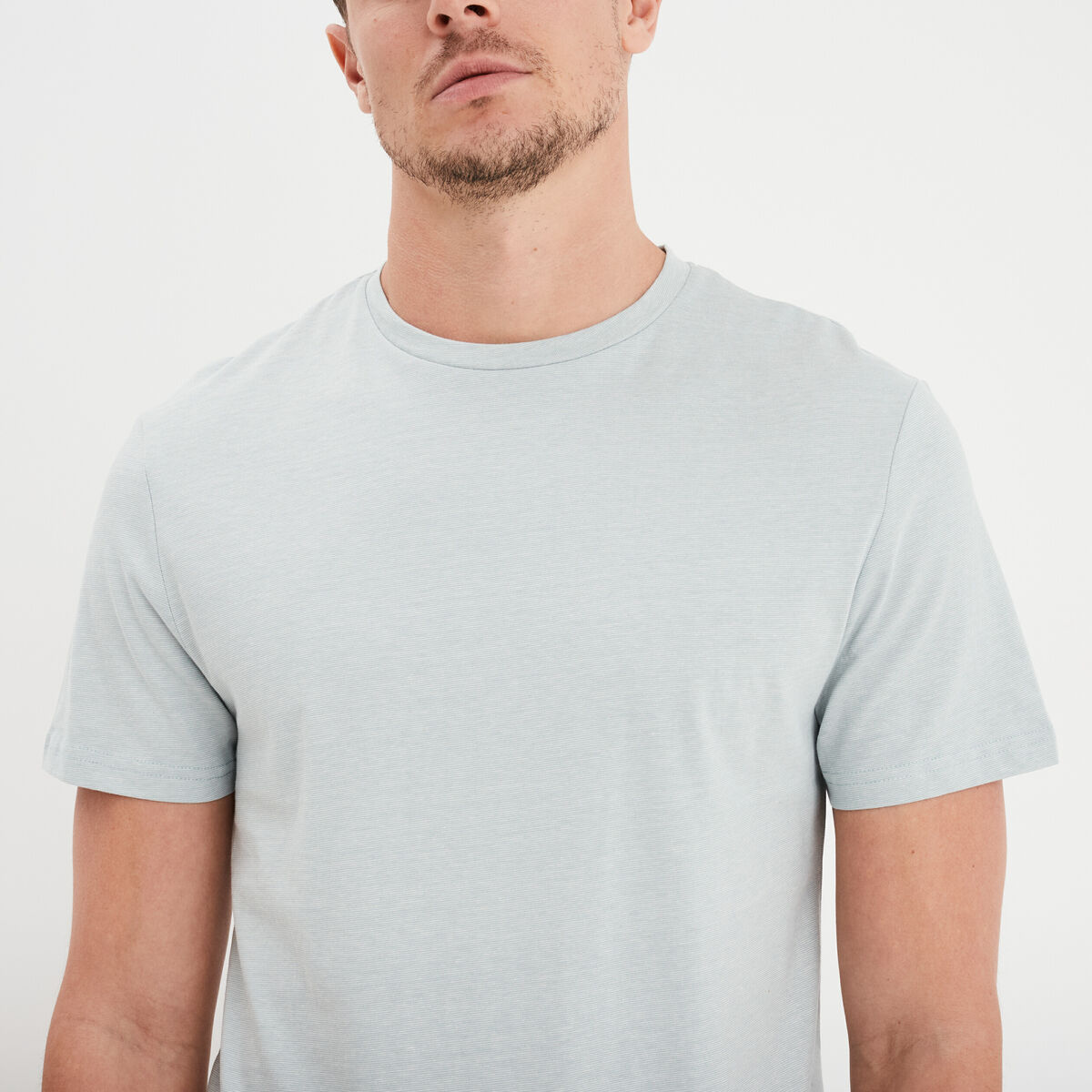 T-shirt col rond manches courtes Creeks gris homme