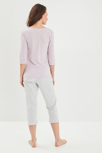 Ensemble pyjama 2 pièces parme femme