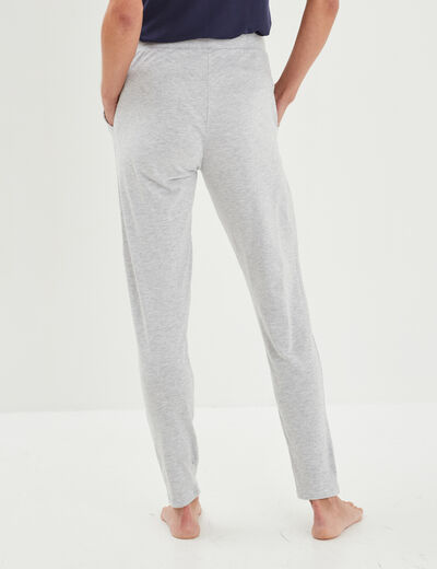 Pantalon de pyjama ajusté gris clair femme
