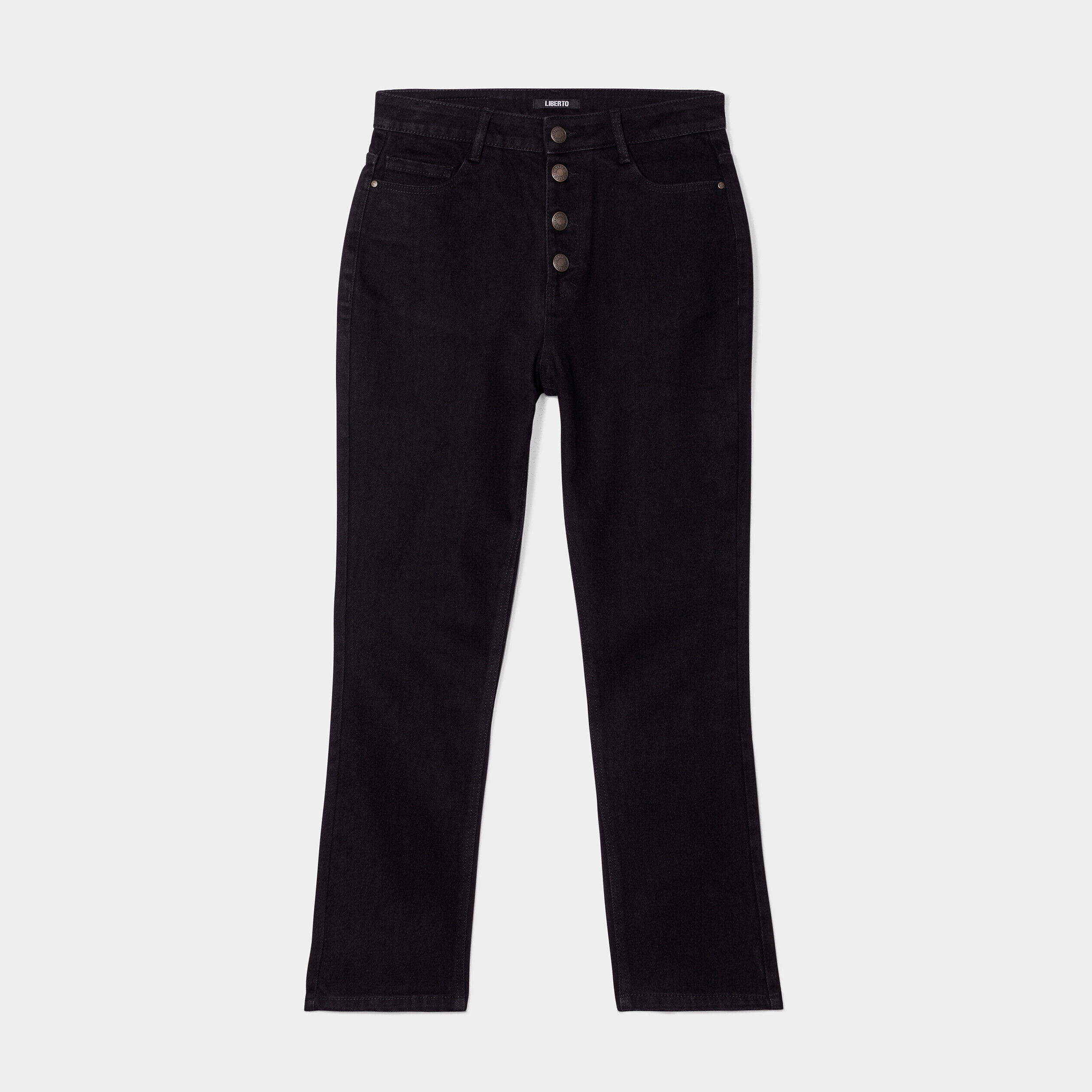 Pantalon jean noir femme taille haute deals