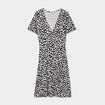 Robe patineuse manches courtes noir femme