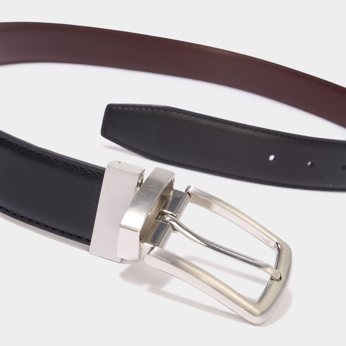 Ceinture r&eacute;versible noir homme