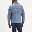 Blouson court zippé col montant bleu foncé homme