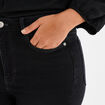 Jeans skinny taille haute cropped denim noir femme
