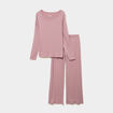 Ensemble pyjama t-shirt et pantalon mauve femme
