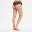 Shorty en micro dentelle vert foncé femme