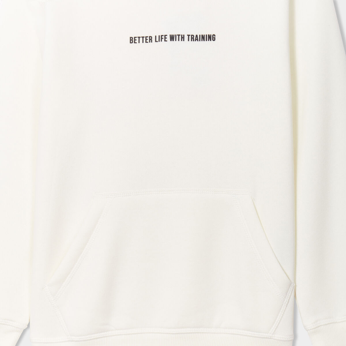 Sweat à capuche hoodie poche kangourou creme garçon