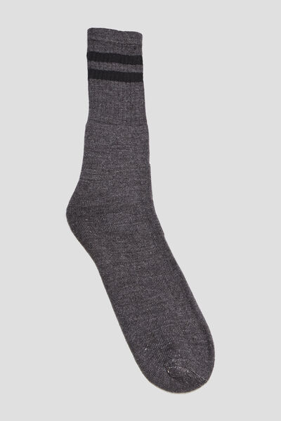 Lot 7 paires chaussettes de sport gris homme
