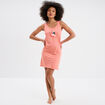 Chemise de nuit sans manches coton vieux rose femme