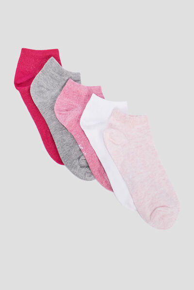 Lot 5 paires socquettes rose fille