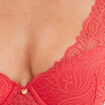 Soutien-gorge foulard paddé dentelle rose framboise femme