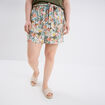 Short fluide ceinturé blanc femme grande taille
