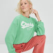 Sweat col rond Creeks vert femme