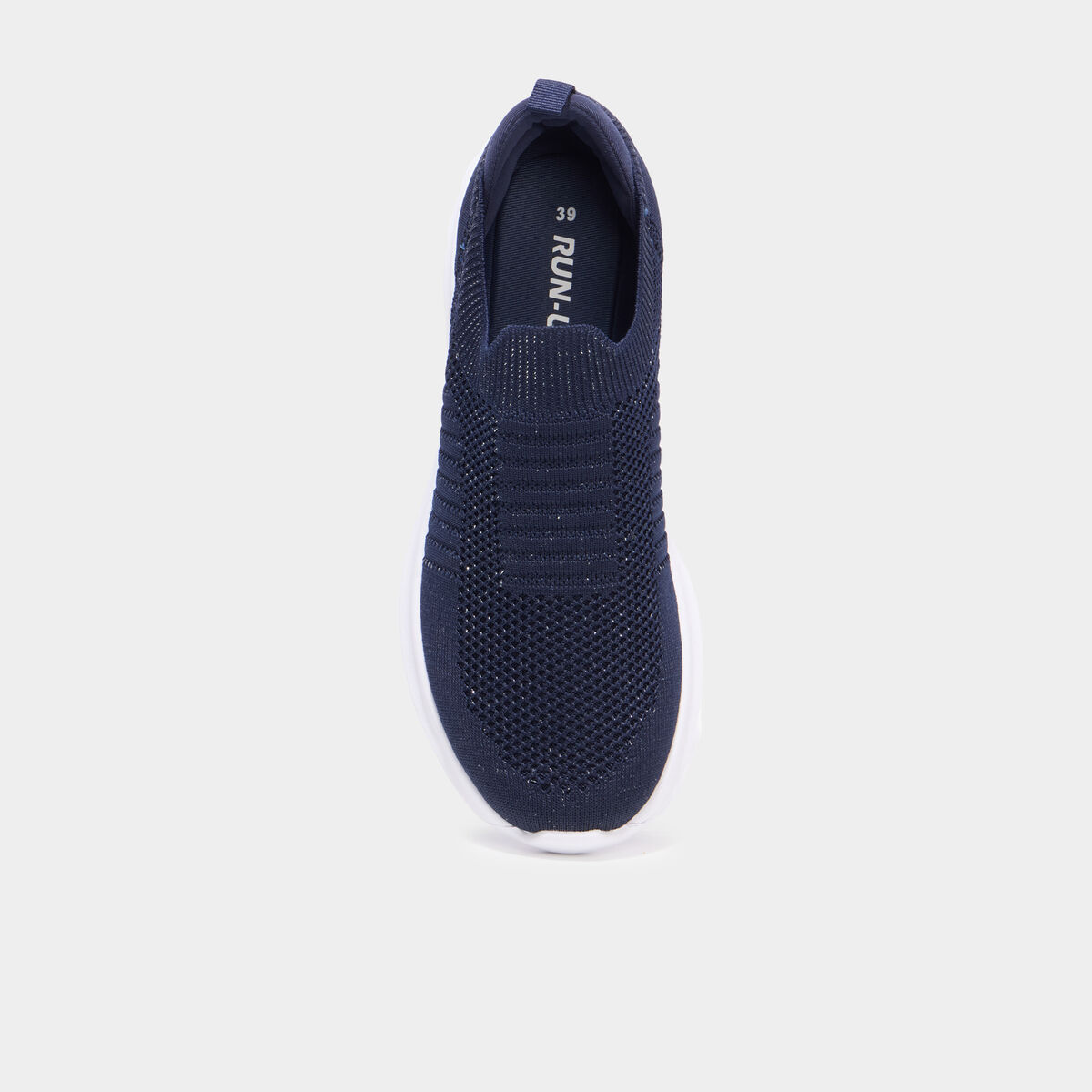Baskets running &eacute;lastiqu&eacute;es slip-on bleu marine femme