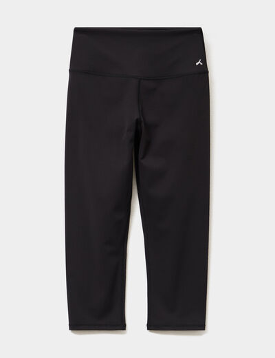 Legging corsaire de sport stretch noir femme