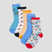 Lot 5 paires chaussettes bleu garçon