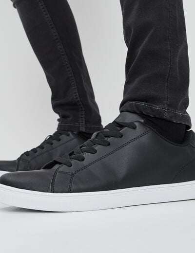 Baskets plates noir homme