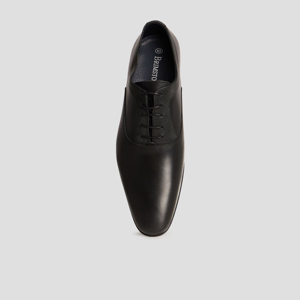 Derbies à lacets en cuir noir homme