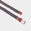 Ceinture tressée gris homme