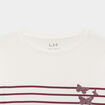T-shirt coton col rond manches longues bordeaux fille