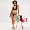 Bas de maillot de bain d&eacute;tails noeuds noir femme